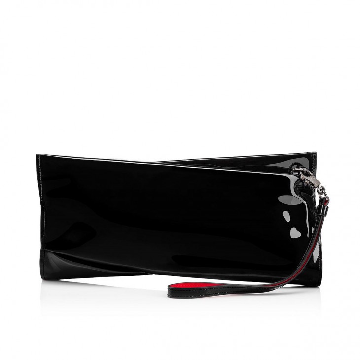 Loubitwist Small Patent Leather Clutch in Black - Christian Louboutin