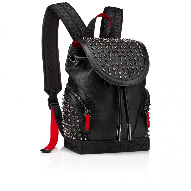Christian Louboutin Leather Backpack With Studs in Black for Men