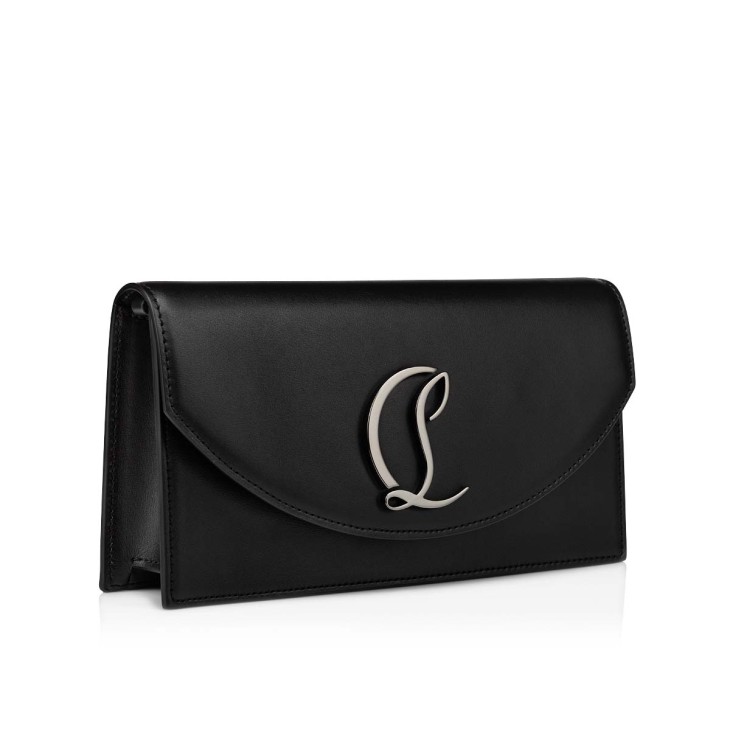 LOUBI54 - Clutch - Calf leather and metal - Black - Christian