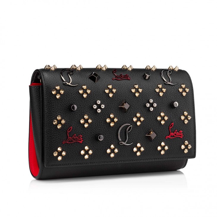 Christian Louboutin clutch bag Blaster leather black gold and silver studs  Men's