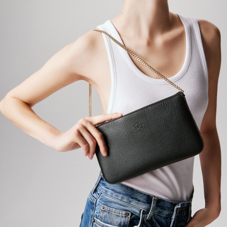 Loubila - Crossbody Bag - Grained calf leather and smooth calf