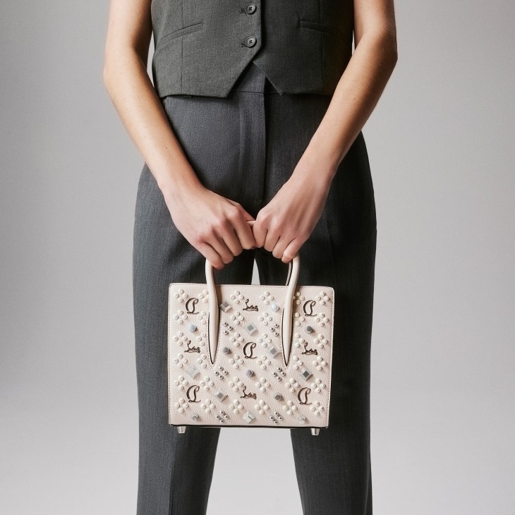Paloma mini - Top handle bag - Grained calf leather and spikes