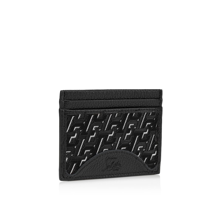 BURBERRY: credit card holder in grained leather - Black