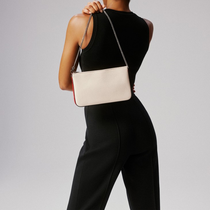 Loubila - Crossbody Bag - Grained calf leather - Leche