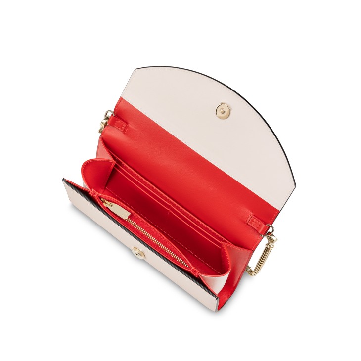 Loubi54 - Wallet on chain - Calf leather - Leche - Christian