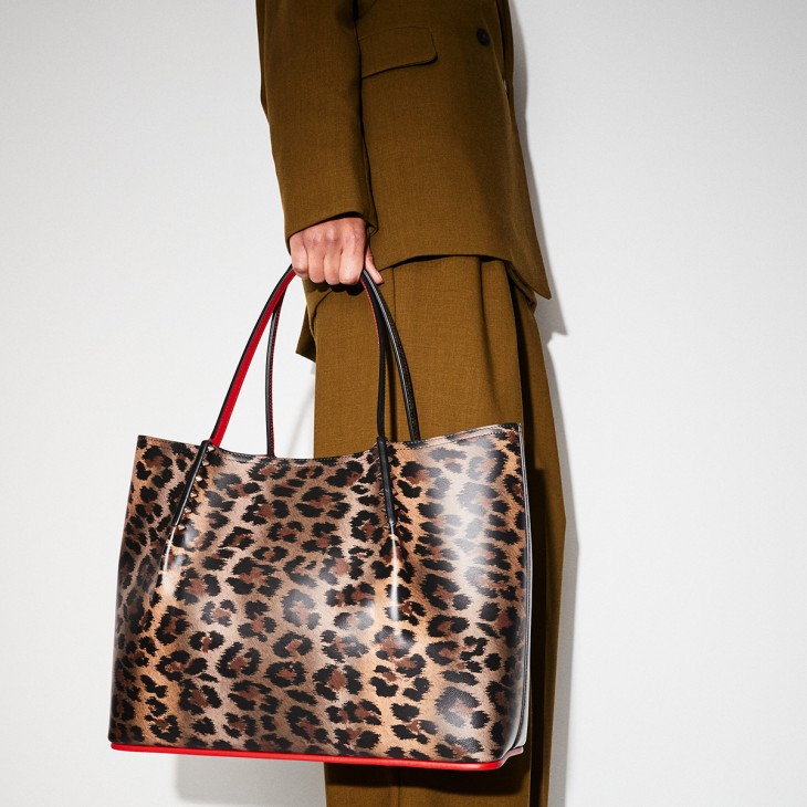 Christian Louboutin Leopard Print Leather Pouch