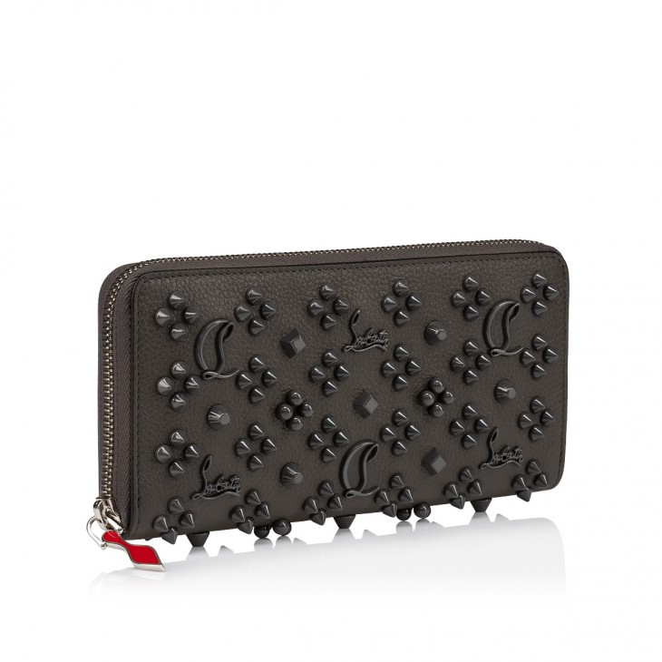 Christian Louboutin Black Genuine Leather Spikes Clutch Bag with Storage  Bags
