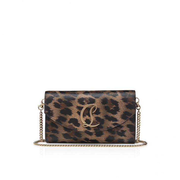 Christian Louboutin Loubi54 Leather Chain Wallet