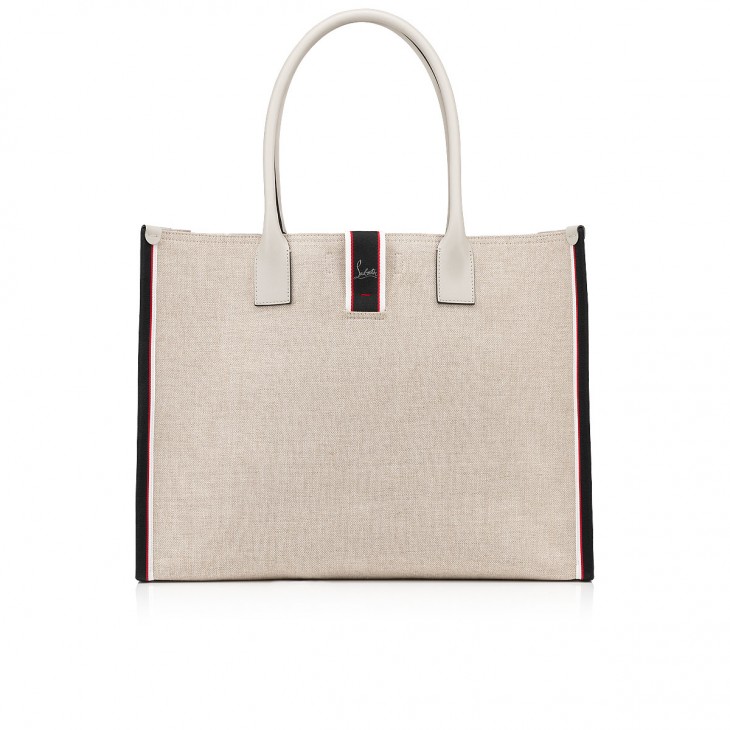 Nastroloubi F.A.V. XL - Tote bag - Linen Country and calf leather 