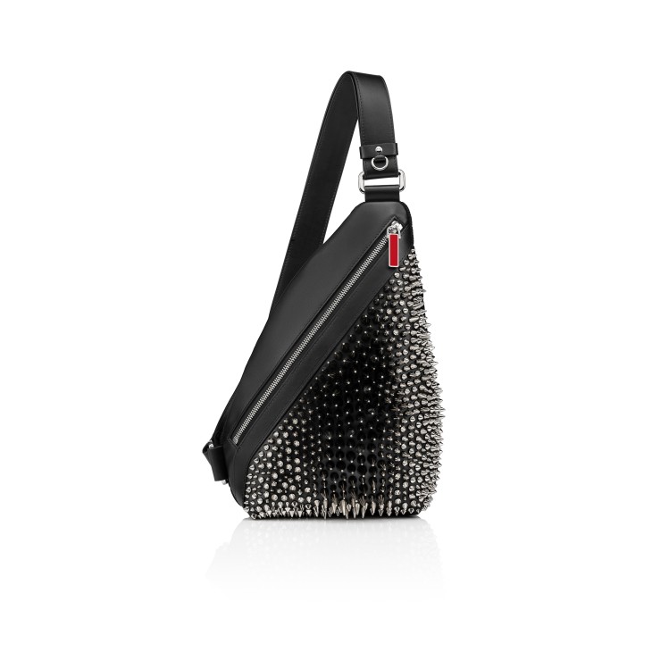 Funky - Crossbody bag - Calf leather and spikes - Black - Christian  Louboutin United States