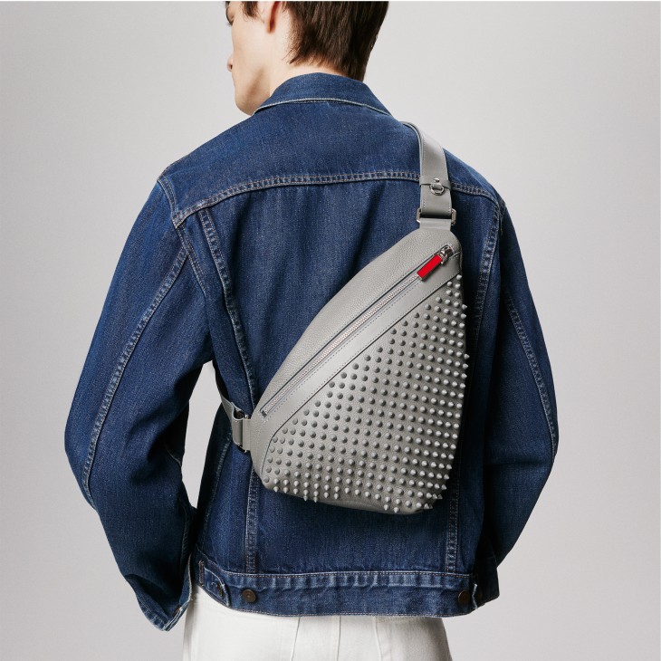 Funky - Crossbody bag - Grained calf leather - Smoke Grey