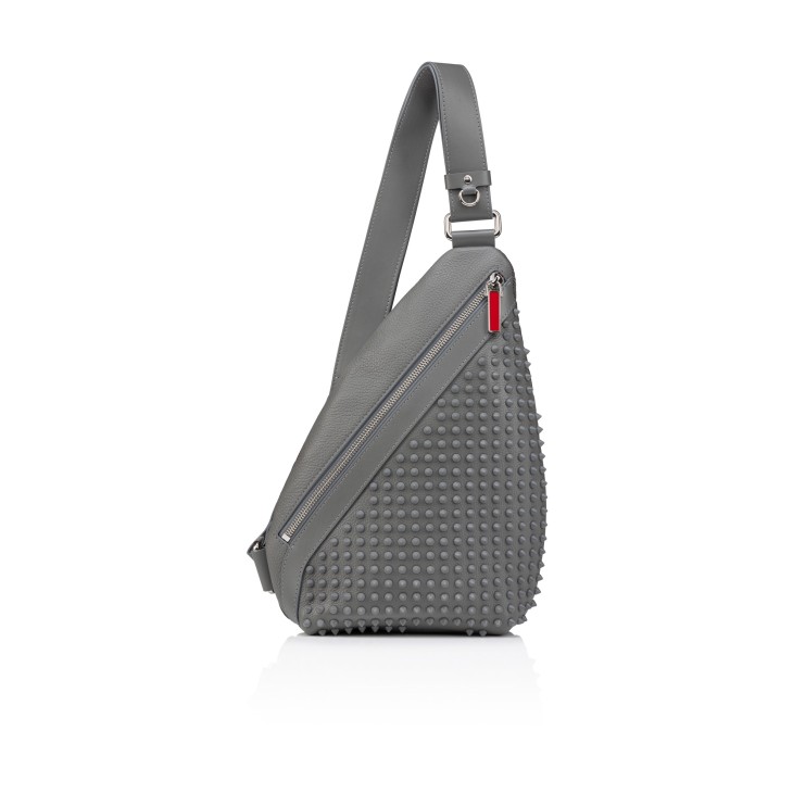 Funky - Crossbody bag - Grained calf leather - Smoke Grey - Christian  Louboutin United States
