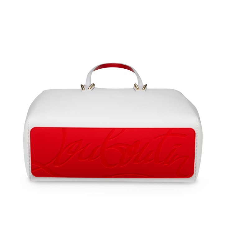 Cabata small - Tote bag - Soft calf leather and spikes - Bianco