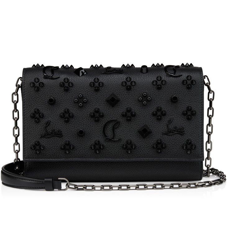 Paloma - Clutch - Grained calf leather and spikes Loubinthesky