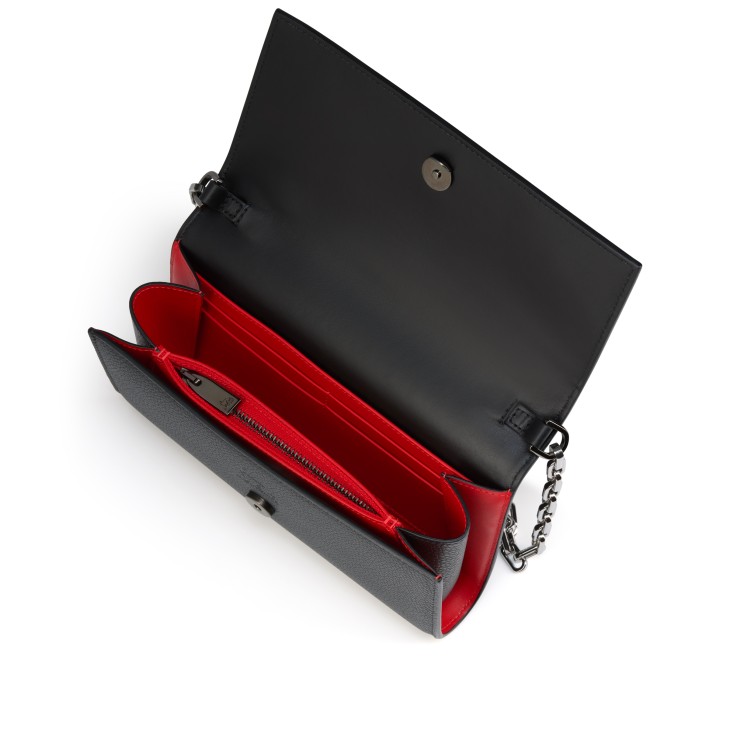 Christian Louboutin パロマチェーンバッグ Paloma - Wallet on a chain - Grained calf leather - Black