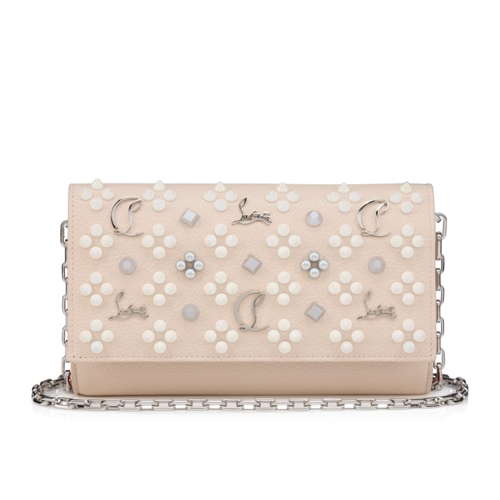 Paloma - Wallet on a chain - Grained calf leather and spikes