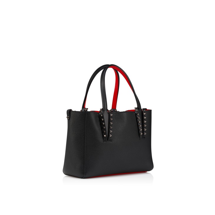 Cabata - Tote bag - Soft calf leather and spikes - Black