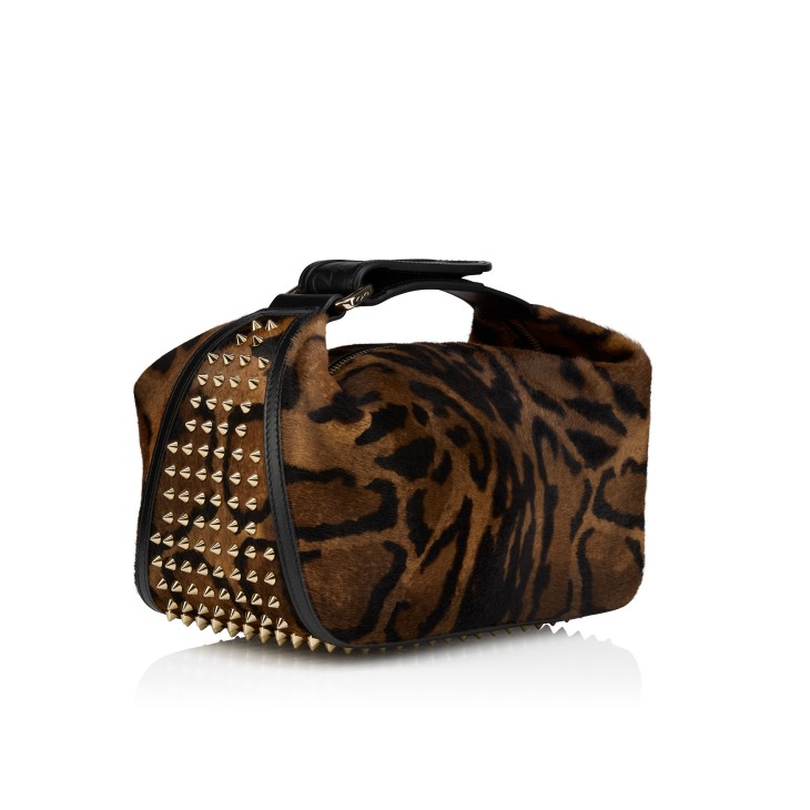 Christian Louboutinパイソン柄バッグ Funky - Pouch - 'Bengali' printed hairy calf leather and