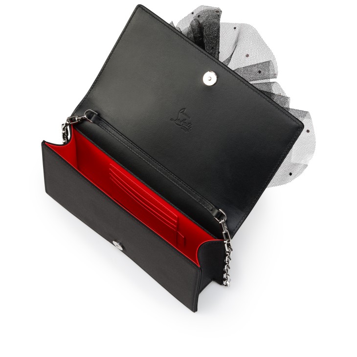 Bettina - Clutch - Crepe satin - Black - Christian Louboutin