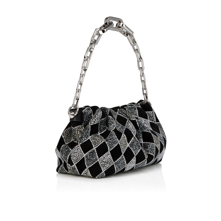 Eva small - Shoulder bag - Veau velours leather and diamond-shaped