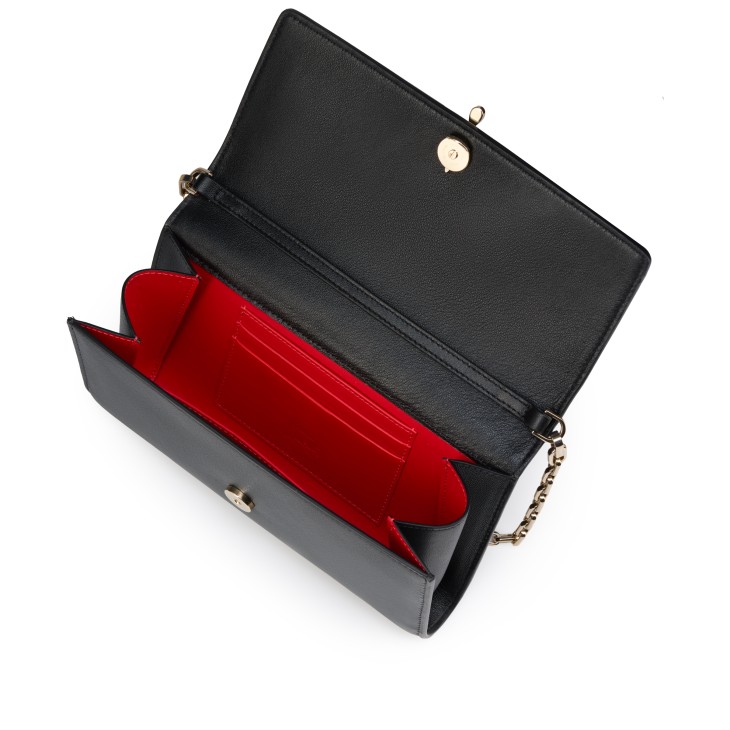 Christian Louboutin ブラック ウォレットチェーン Bettina - Wallet on chain - Lamb nappa leather - Black - Christian