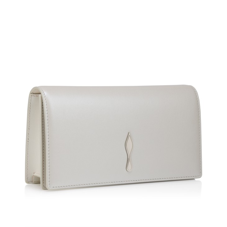 Christian Louboutin 名刺入れ ホワイト Bettina - Clutch - Pearly nappa leather - White - Christian