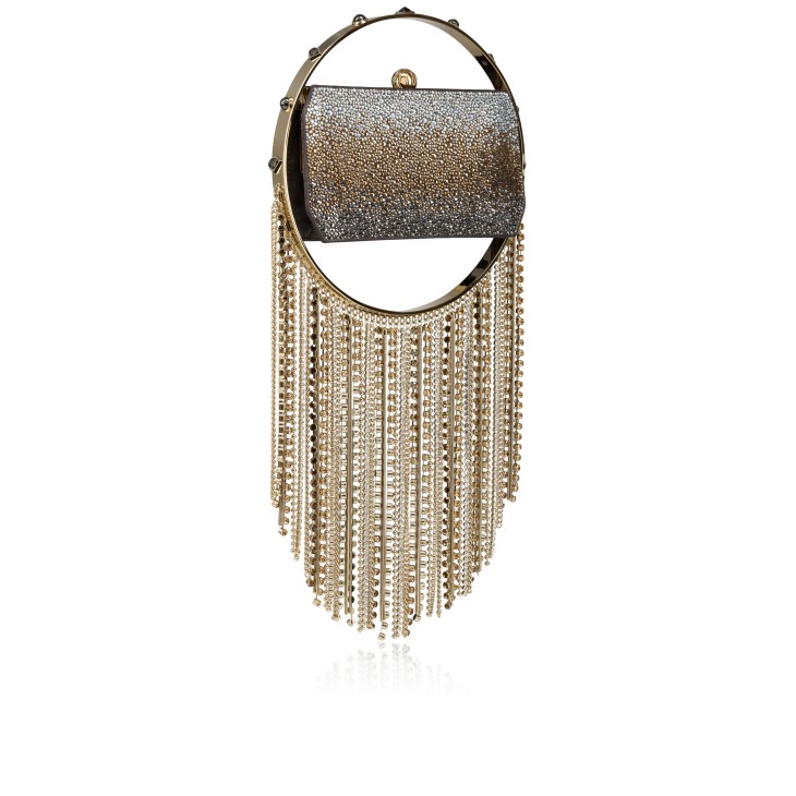 Trapeze - Clutch - Suede and strass - Multicolor - Christian