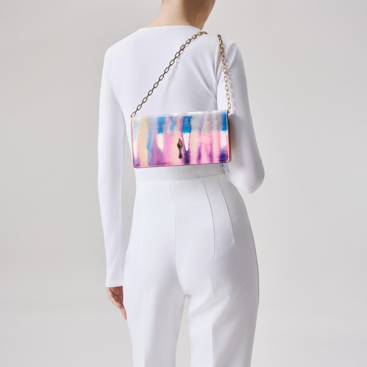 Bettina - Clutch - Tie-dye patent calf leather - Multicolor