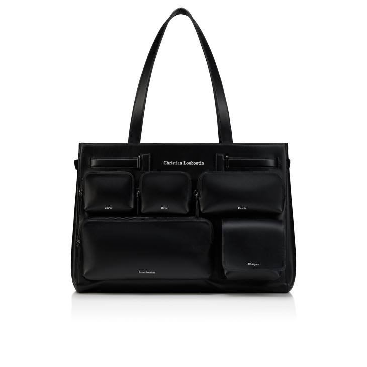 Tactical - Tote bag - Smooth calf leather - Black - Christian