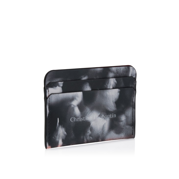 Canopy - Card holder - Moises printed calf leather - Black white