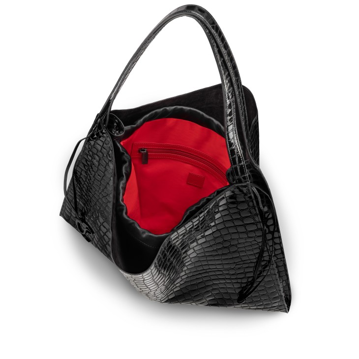 新発売 新商品 Le 54 Black - leather calf embossed Alligator - bag Tote - トートバッグ