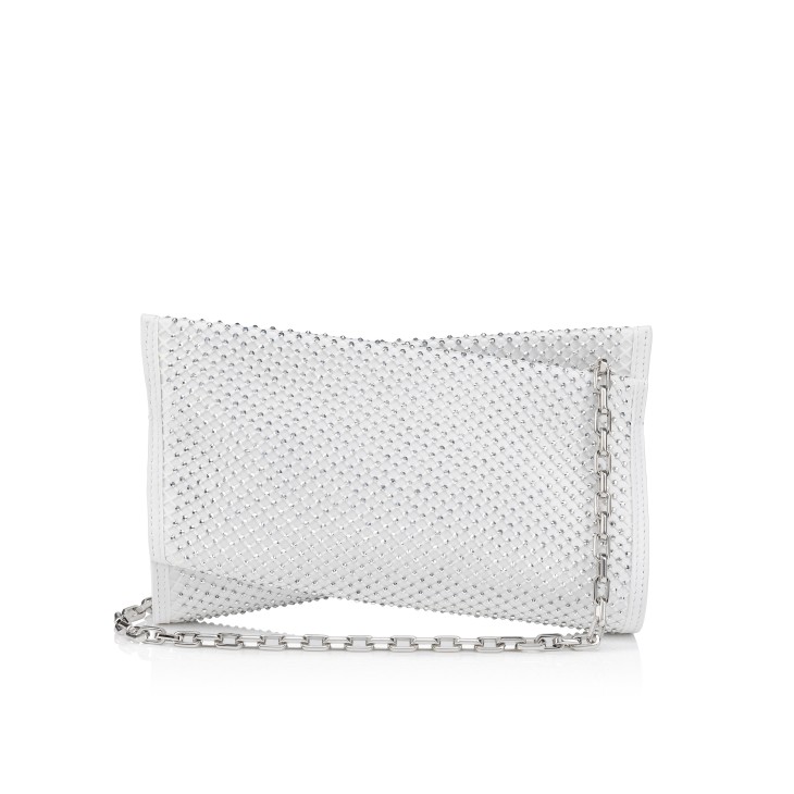 マイクラ 人気アイテム small Loubitwist - strass and mesh leather, Nappa - Clutch 靴