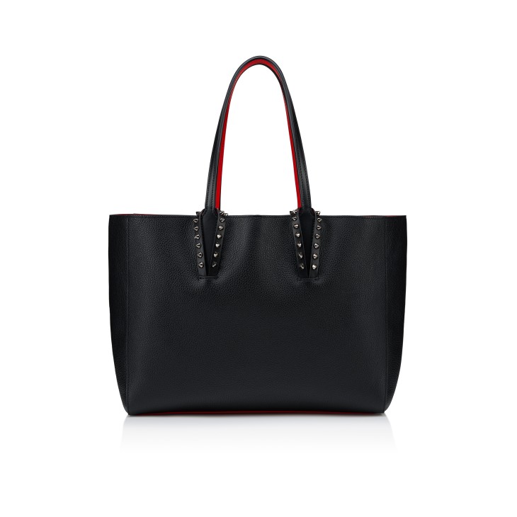 Cabata small - Tote bag - Calf leather and spikes - Black