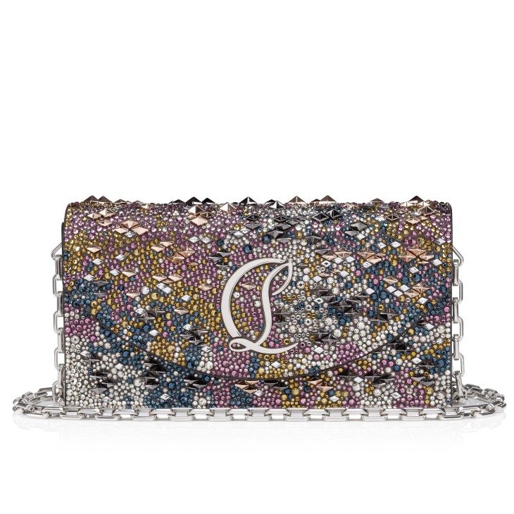 Loubi54 - Clutch - Metallic suede and Eternity strass