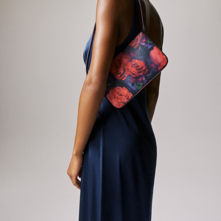 Loubila - Pouch - Roses printed calf leather - Multicolor