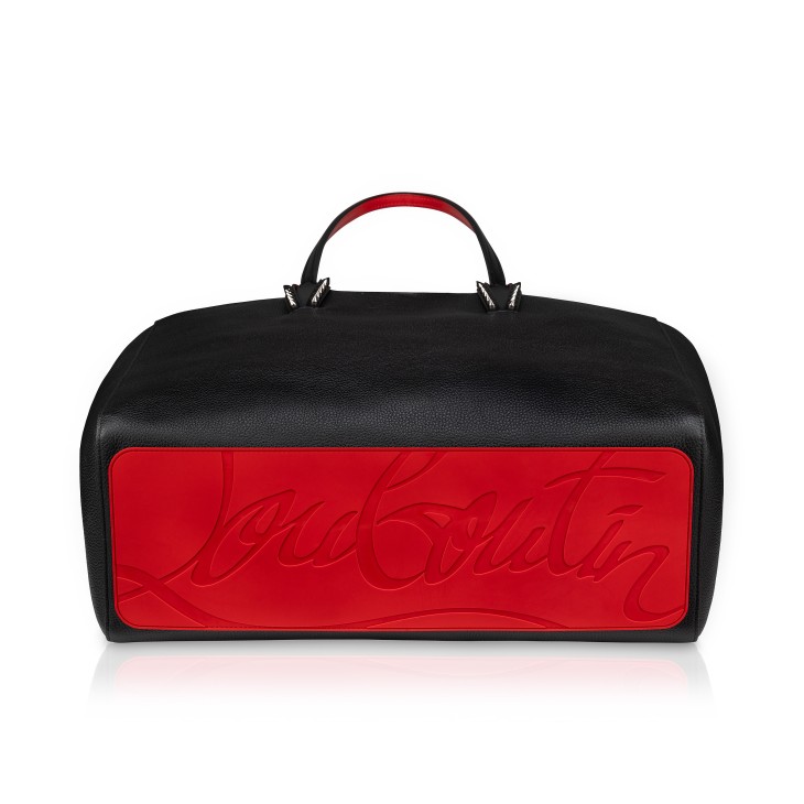 Cabata large - Tote bag - Calf leather and spikes - Black