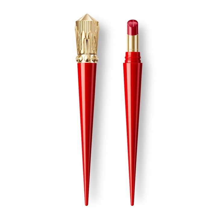リップカラー ルージュ ルブタン 001s Rouge Stiletto Glossy Shine - Shine Lipstick - Rouge Louboutin