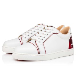 Fun Vieira - Sneakers - Calf leather, patent calf leather Pyschic and nappa  leather - Bianco - Christian Louboutin