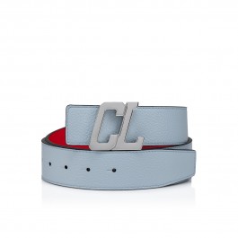 Happy Rui CL Logo Black Calf leather - Men Belts - Christian Louboutin