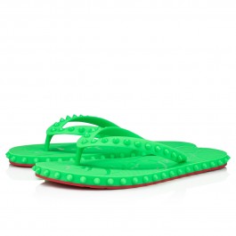 Siwa Clip - Sandals - Neoprene - Fluo Orange - Christian Louboutin