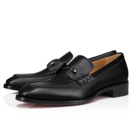 Chambelimoc - Loafers - Calf leather and collar pin - Black - Men ...