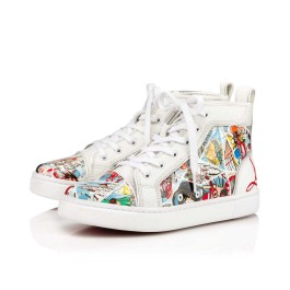 Christian Louboutin Funnytopi High Top Sneaker in Rosy/Bianco