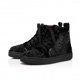 Funnytopi Strass - High-top sneakers - Veau velours and strass - Black ...