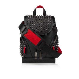 CHRISTIAN LOUBOUTIN Explorafunk tropical floral canvas spike stud backpack  bag