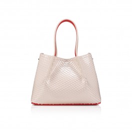 Cabarock mini - Tote bag - Embossed patent calf leather Birdy - Leche ...