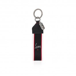 FAV - Keyring - Grained calf leather and fabric - Multicolor ...