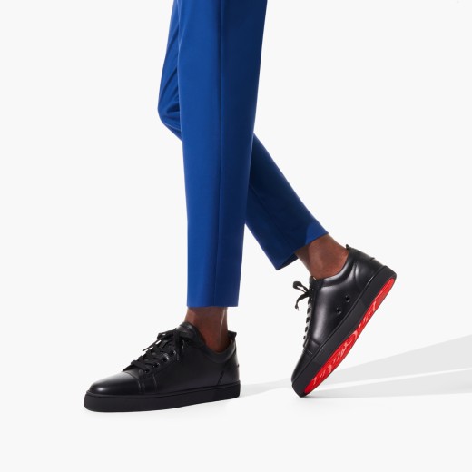 Basket louboutin femme noir hot sale