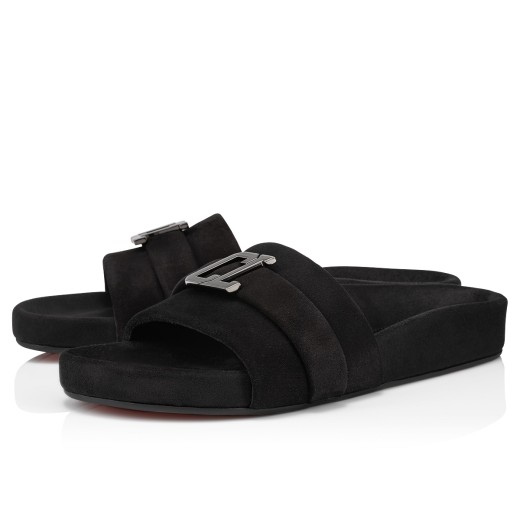 Abubizz Leather Slippers in Black - Christian Louboutin