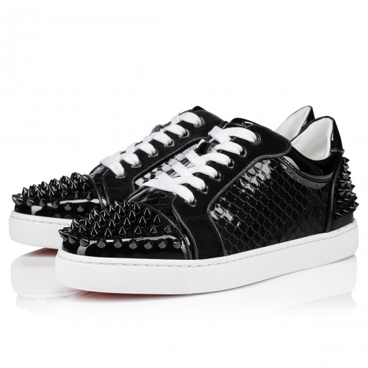 Vieira Spikes - Sneakers - Suede calf and spikes - Black - Christian  Louboutin
