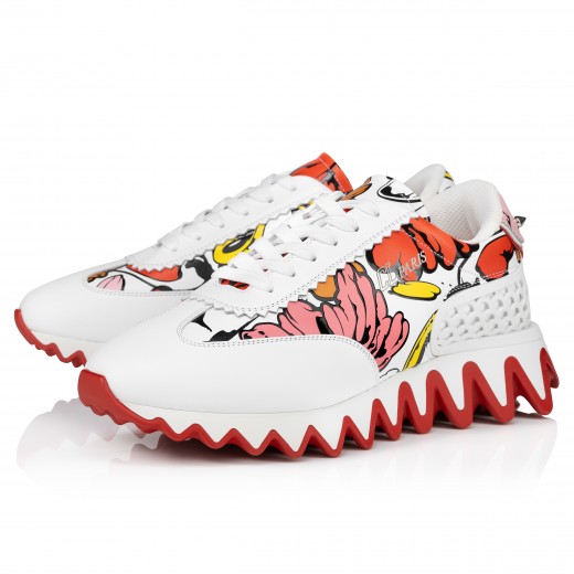 Christian Louboutin Vieira Spikes Suede Sneakers in Red | Lyst